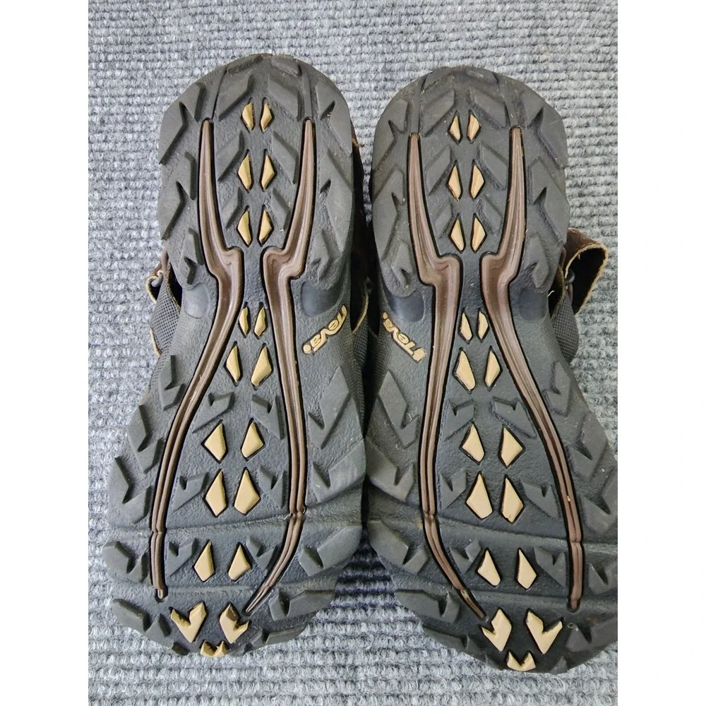 Teva‎ Shoc Pad Footbed Men's Size 9 Brown Hiking Water Sandals Shoe Fisherman